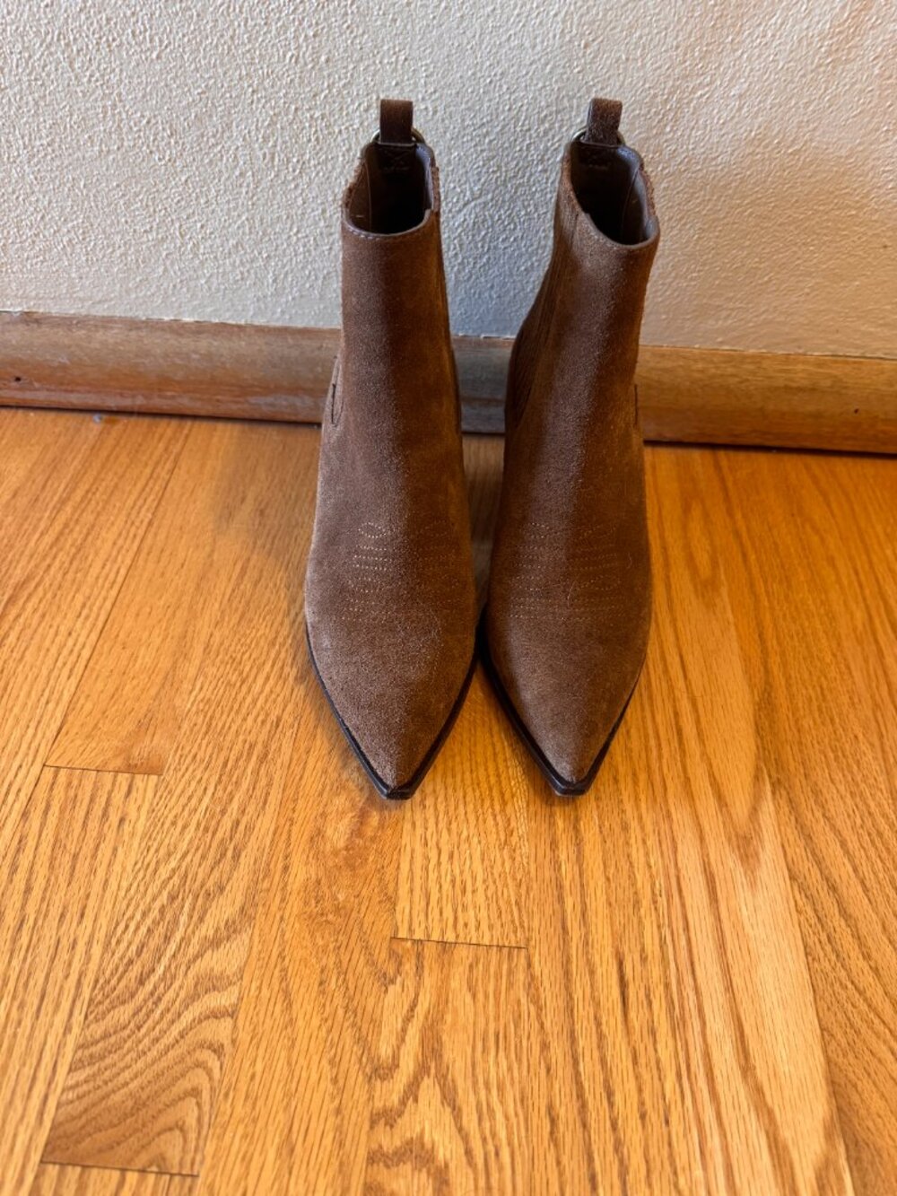 PAIGE BROWN Leather SUEDE Bootie 8.5